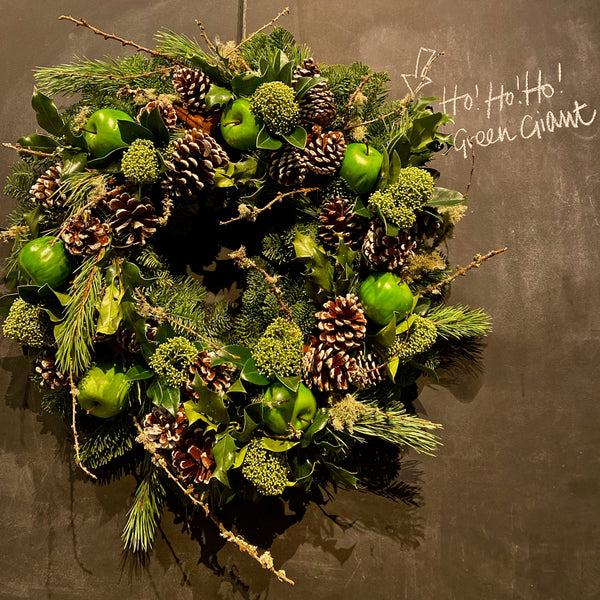 "HO HO HO! Green Giant" Door Wreath