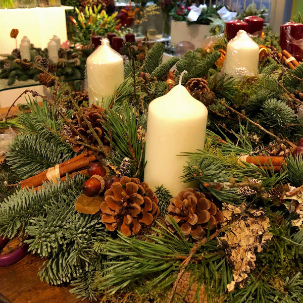 Traditional White Advent Wreath